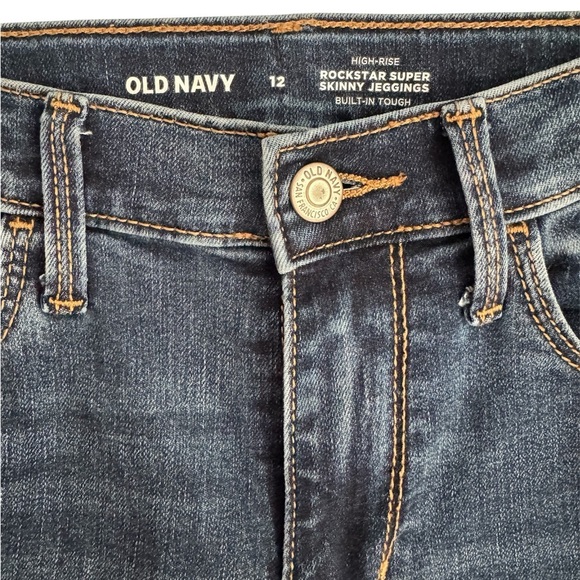 Old Navy High-Rise Jeans Rockstar Super Skinny Jeggings Girls Size 12 - Picture 4 of 5